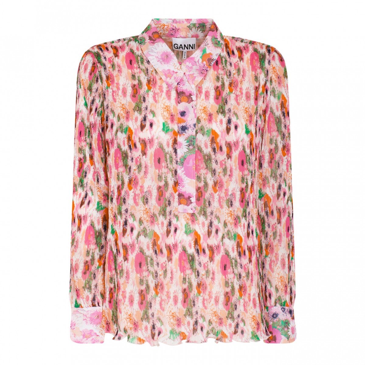 Ganni Sugar Plum Floral Print Shirt.