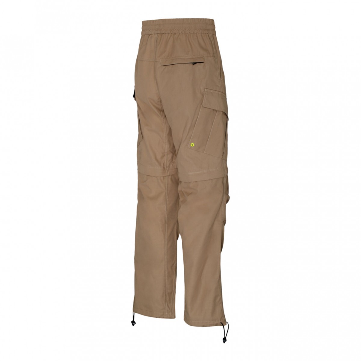 MSGM Beige Cotton Cargo Trousers.