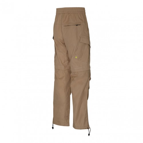 MSGM Beige Cotton Cargo Trousers.