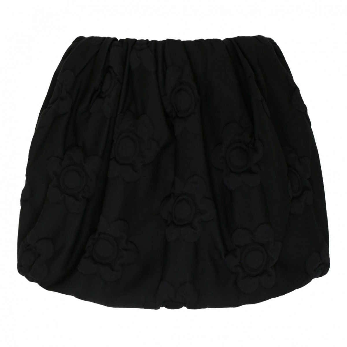 Black Floral Jacquard Mini Skirt