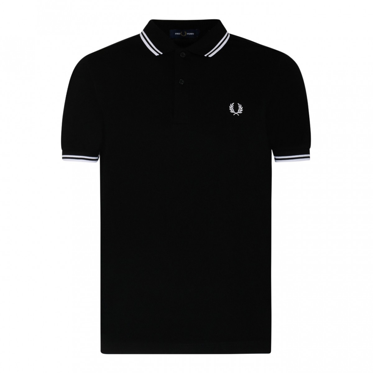 Fred Perry Black Cotton Polo Shirt.