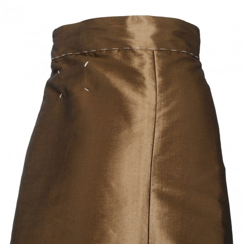 Maison Margiela Brown A-Line Skirt.