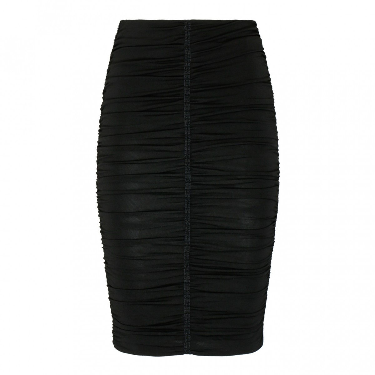Givenchy Black Ruched Skirt.