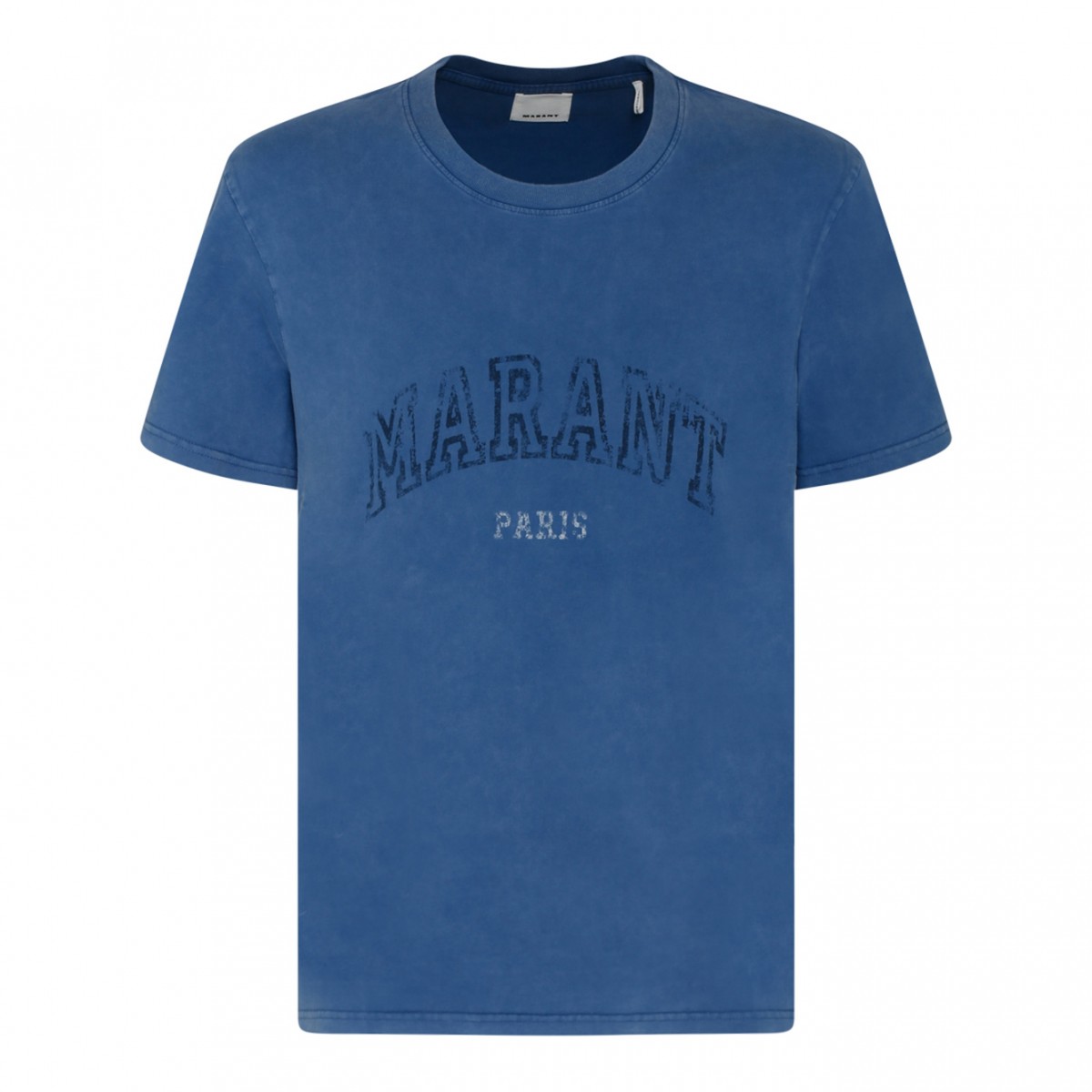 Isabel Marant Light Blue Organic Cotton Logo-Print Honore T-Shirt. 