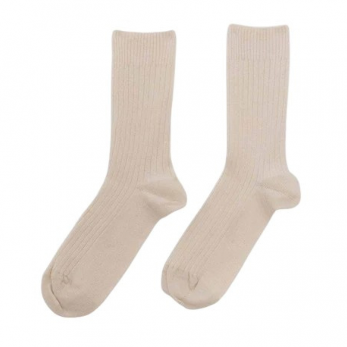 Undyed Rib Overankle Socks
