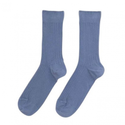 Helm Blue Rib Overankle Socks
