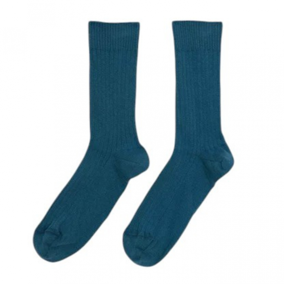 Rock Green Rib Overankle Socks