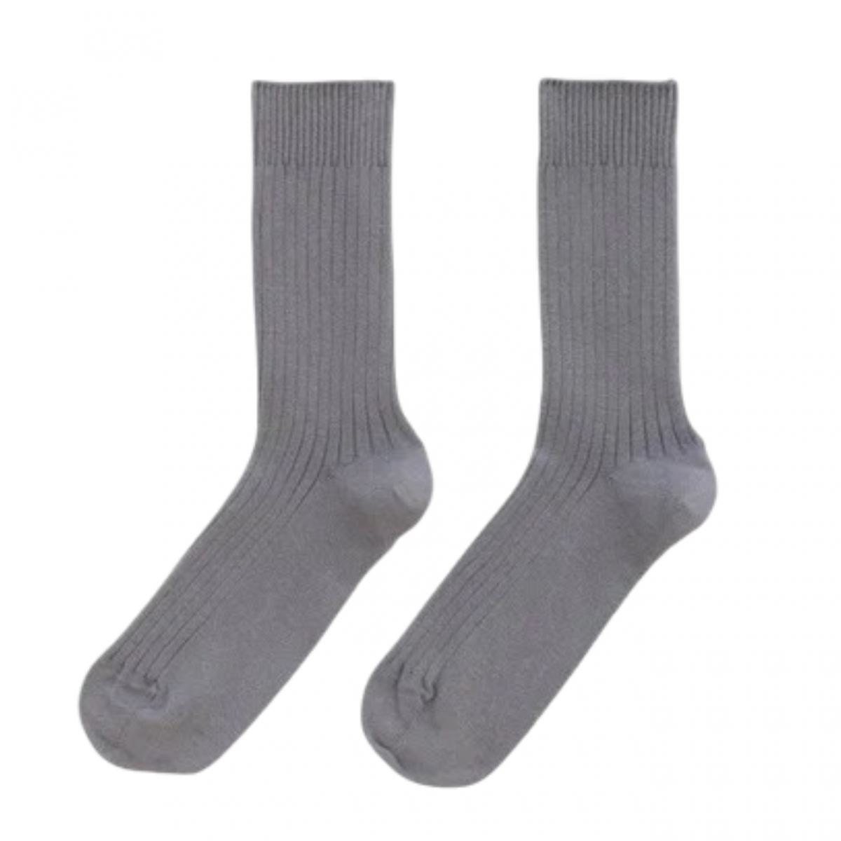 Simon Grey Rib Overankle Socks