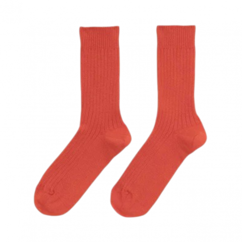 Bill Red Rib Overankle Socks