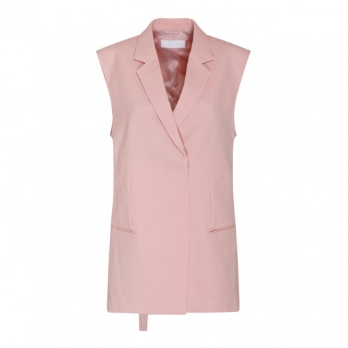Light Pink Belted Blazer Vest