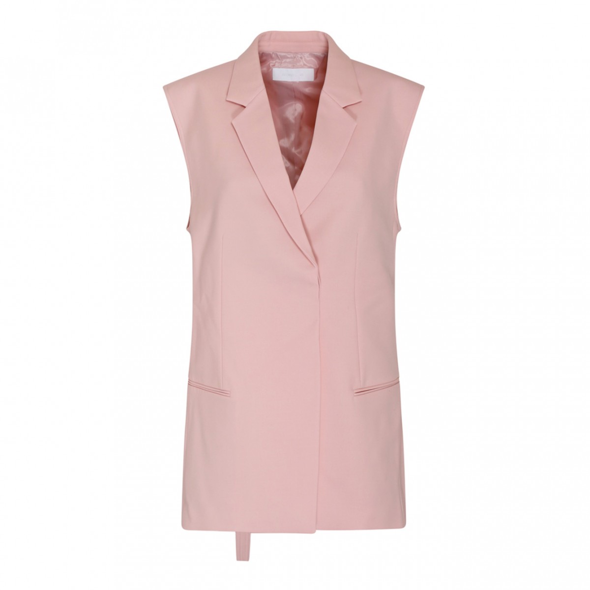 Light Pink Belted Blazer Vest