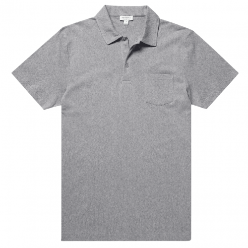 Grey Melange Riviera Polo Shirt