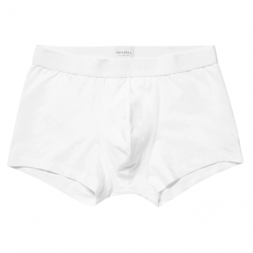 White Stretch Cotton Trunks