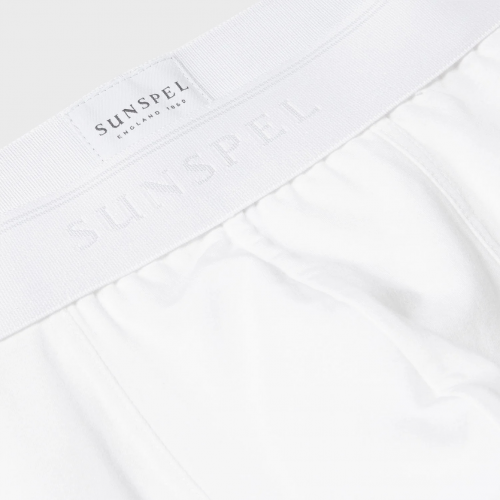 White Stretch Cotton Trunks