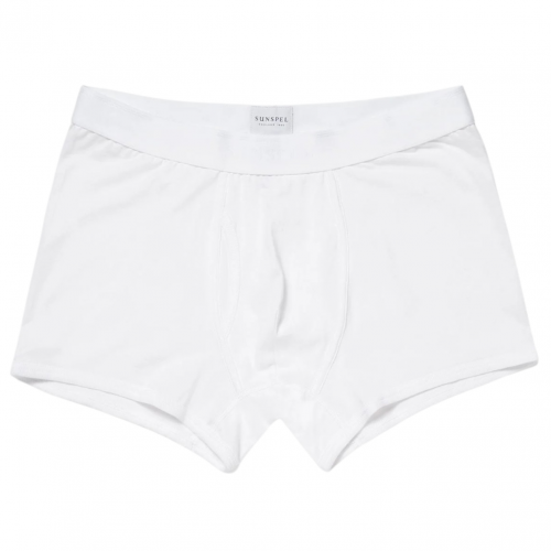 White Superfine Cotton Trunks