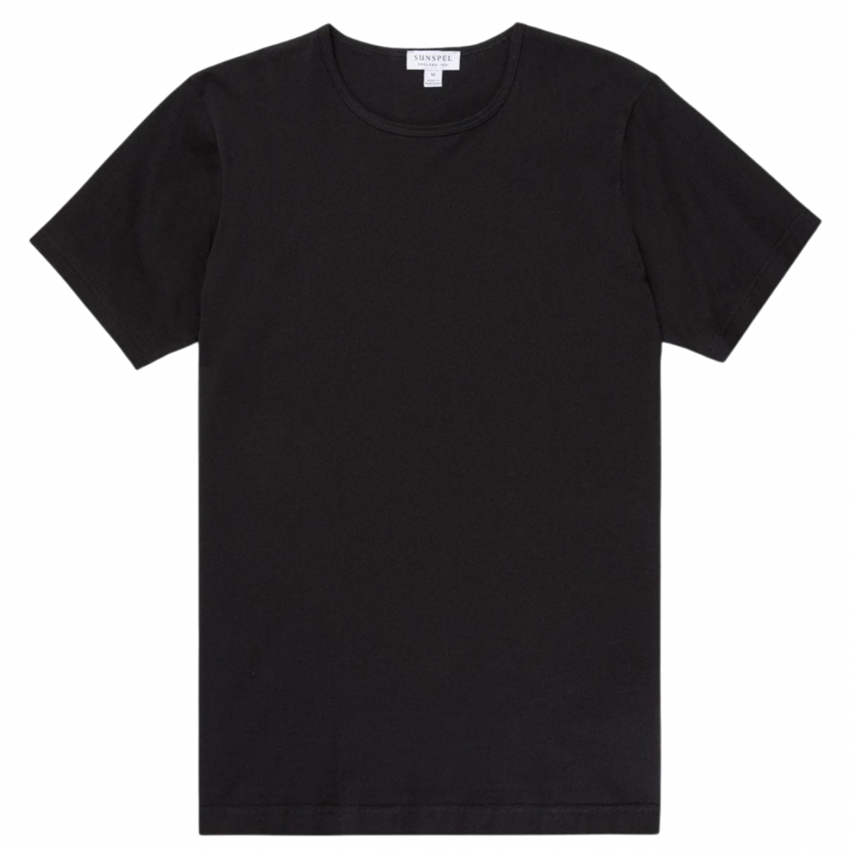 Black Superfine Cotton Underwear T‑Shirt