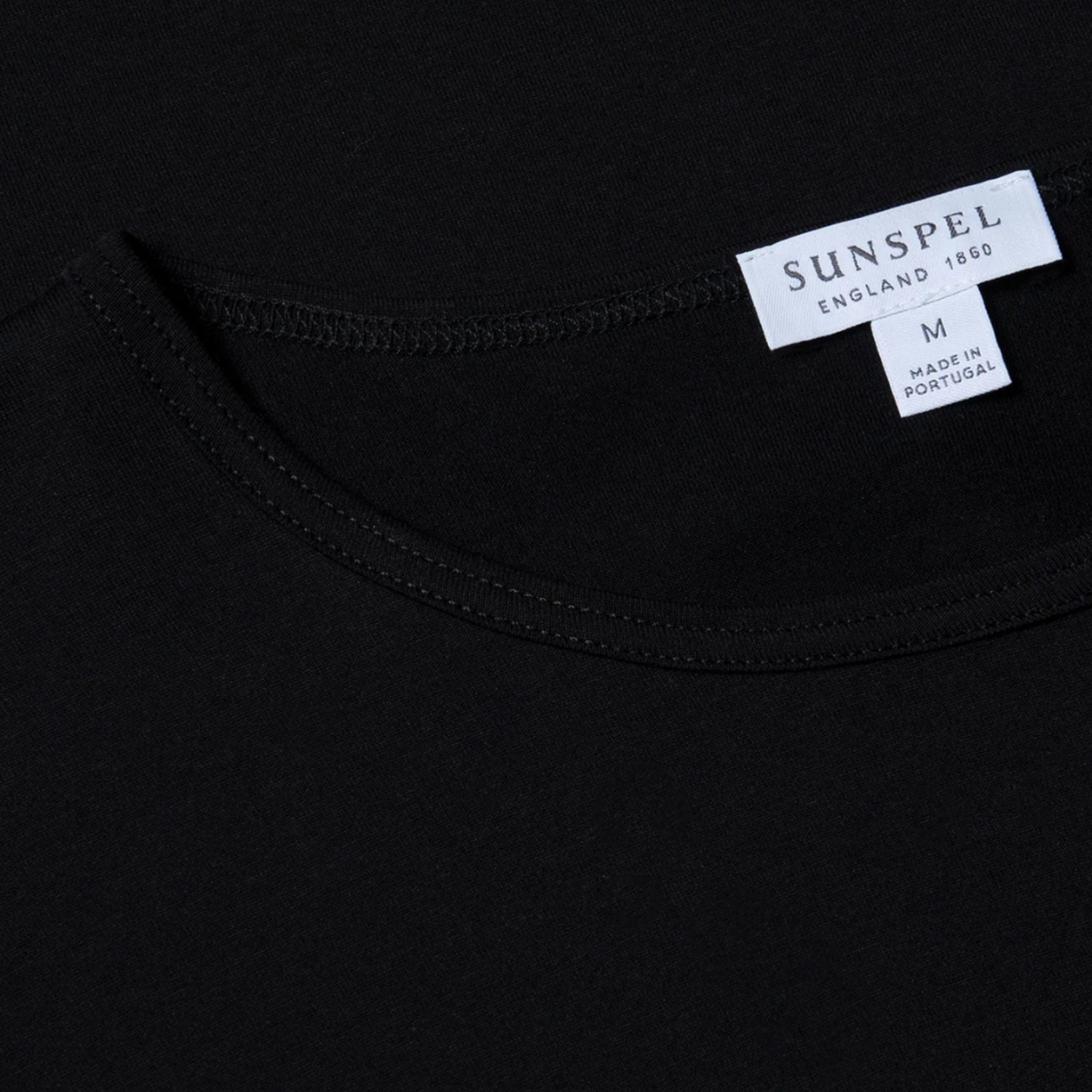 Black Superfine Cotton Underwear T‑Shirt