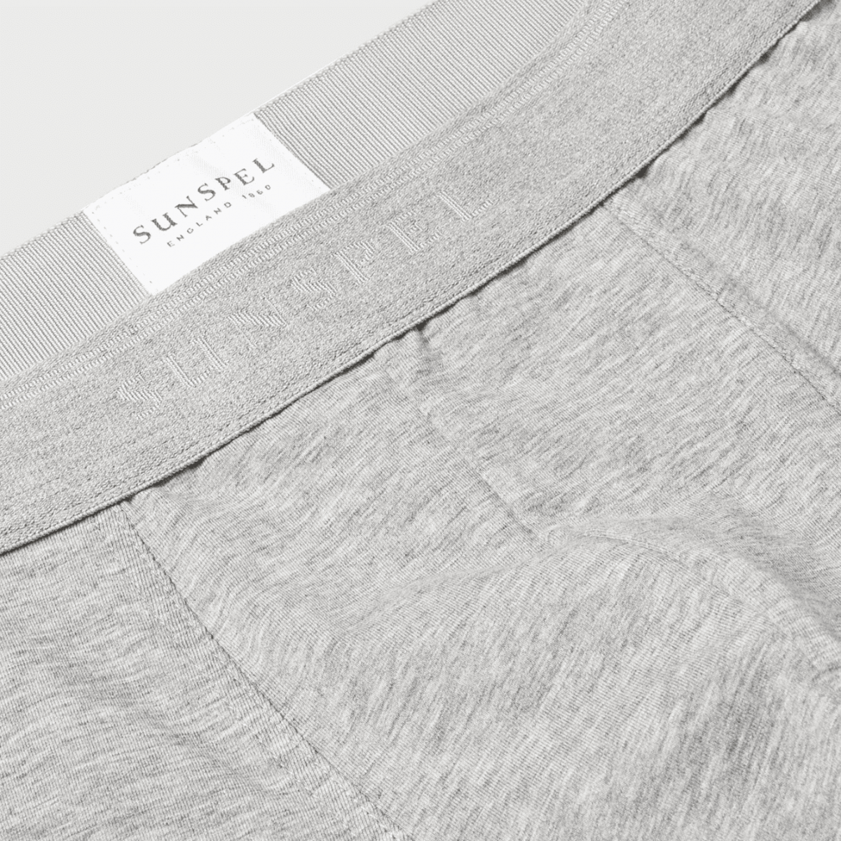 Grey Melange Stretch Cotton Trunks