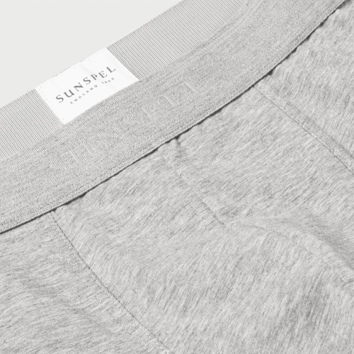 Grey Melange Stretch Cotton Trunks