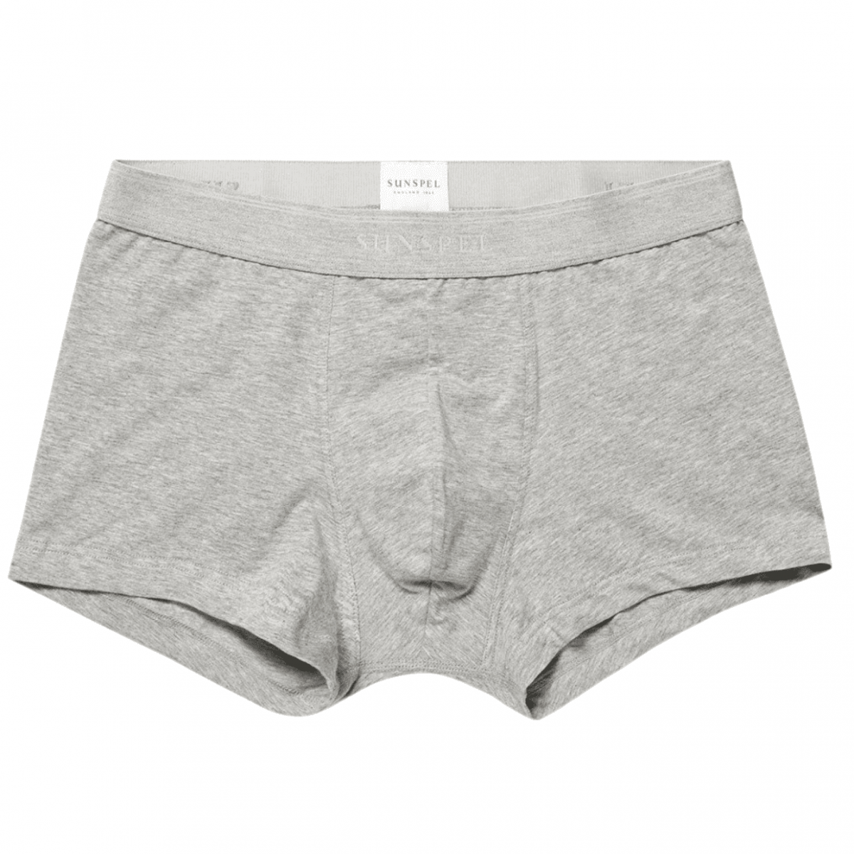 Grey Melange Stretch Cotton Trunks