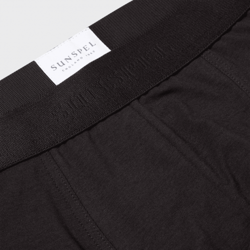 Black Stretch Cotton Trunks