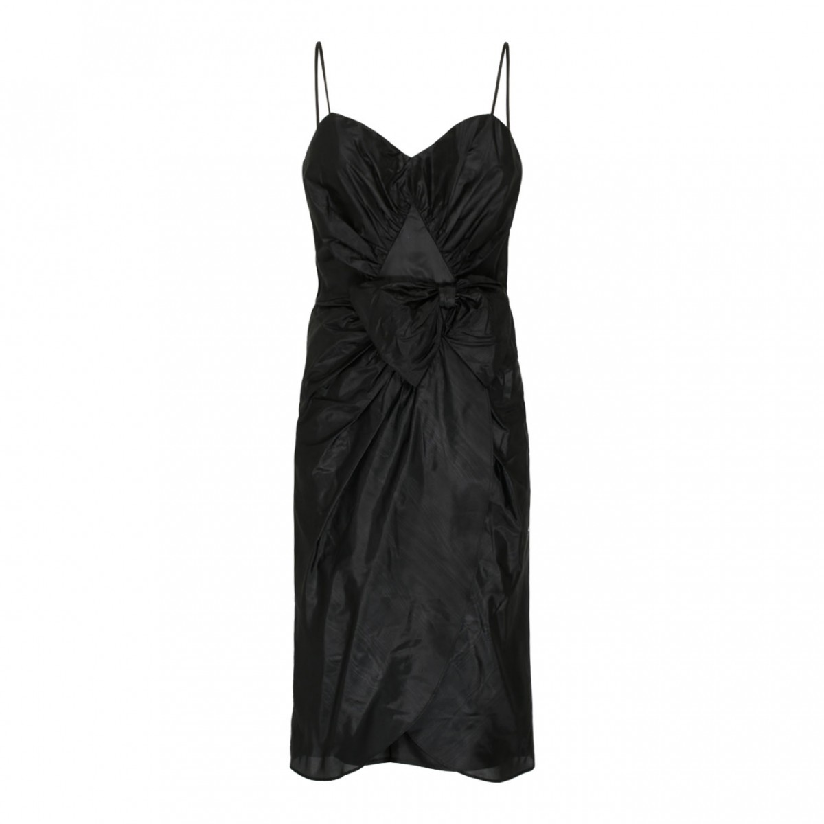 Black Ruched Detail Dress