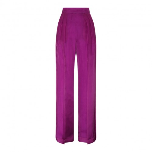 Purple Silk Pleats Detail...