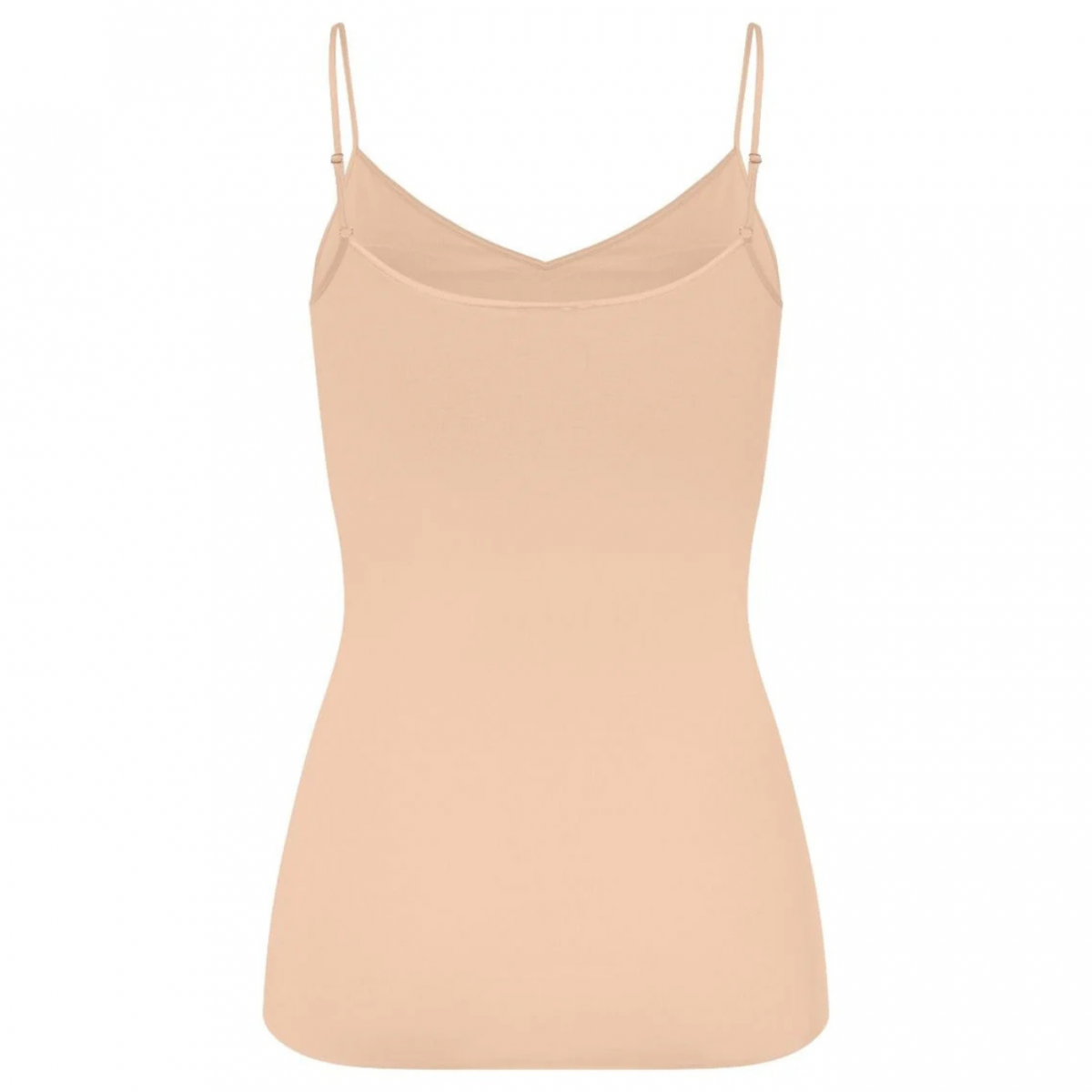 Beige Padded Spaghetti Top