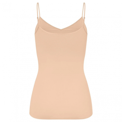 Beige Padded Spaghetti Top