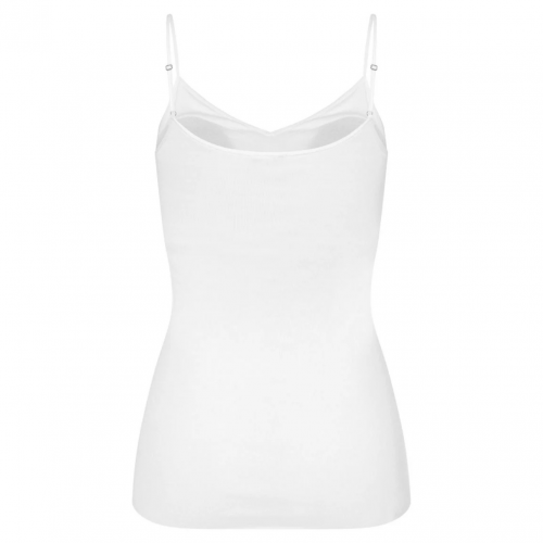 White Padded Spaghetti Top 2