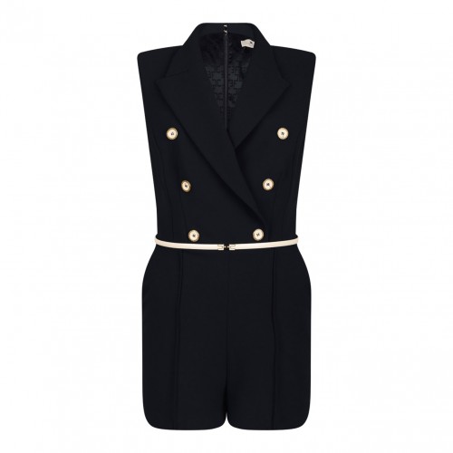 Black Double Breasted Jumpsuit