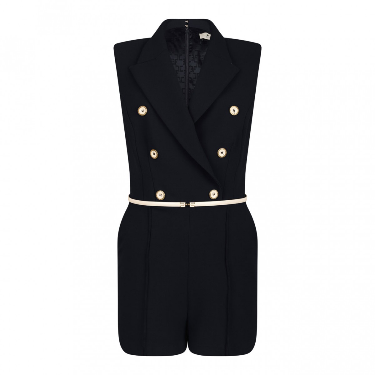 Black Double Breasted Jumpsuit