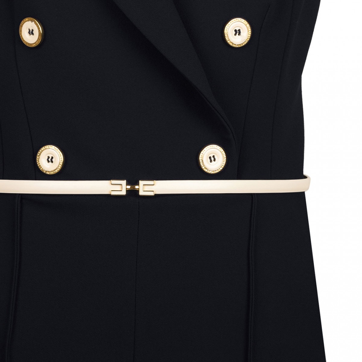 Black Double Breasted Jumpsuit