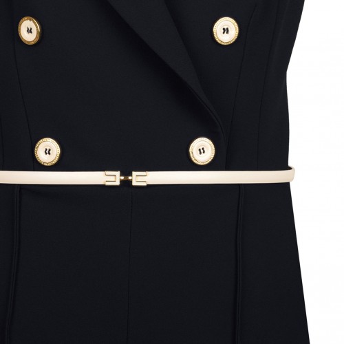 Black Double Breasted Jumpsuit