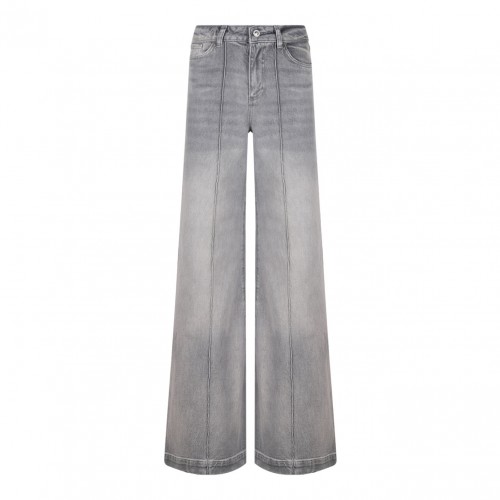 Light Grey Wide Leg Jeans