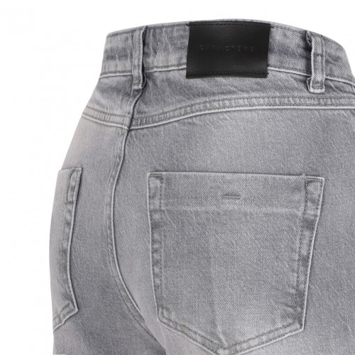 Light Grey Wide Leg Jeans