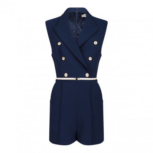 Navy Blue Double Breasted Jumpsuit