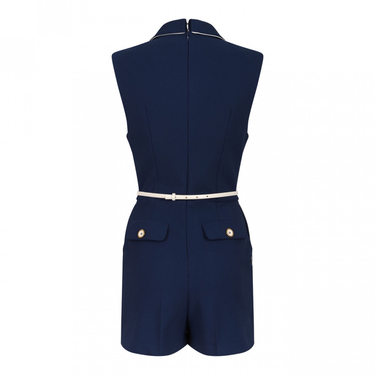 Navy Blue Double Breasted Jumpsuit