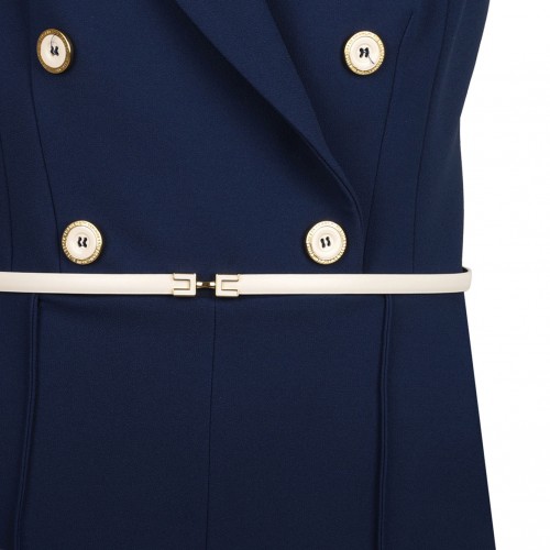 Navy Blue Double Breasted Jumpsuit
