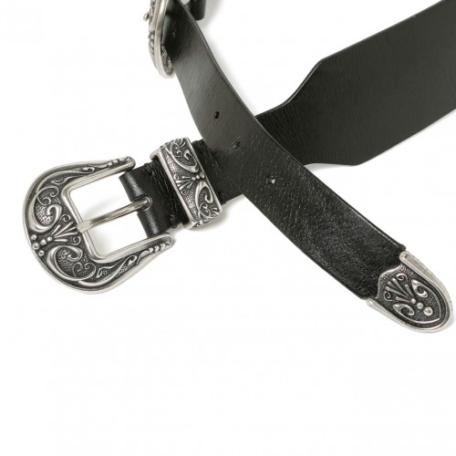 Black Double Buckle Belt 2