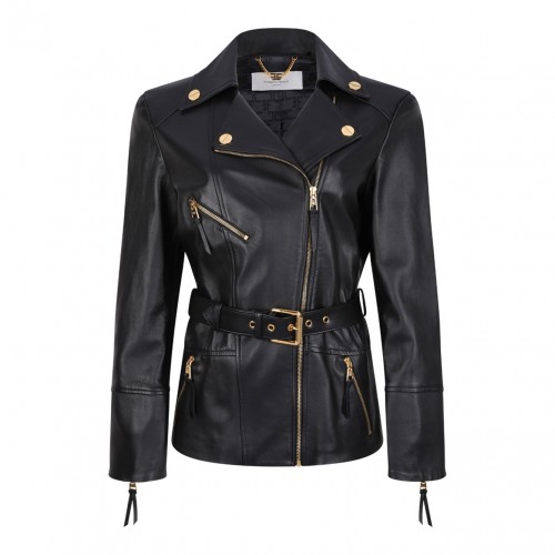 Black Leather Biker Jacket