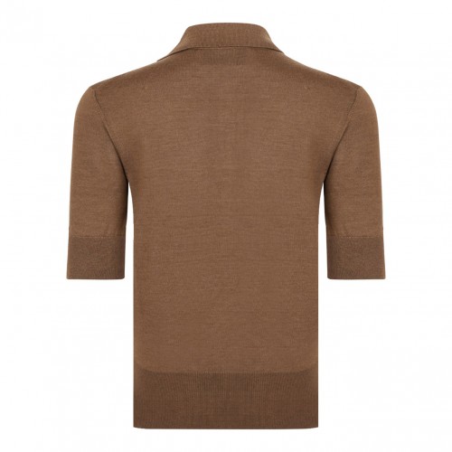 Brown Cotton Ami De Coeur Polo