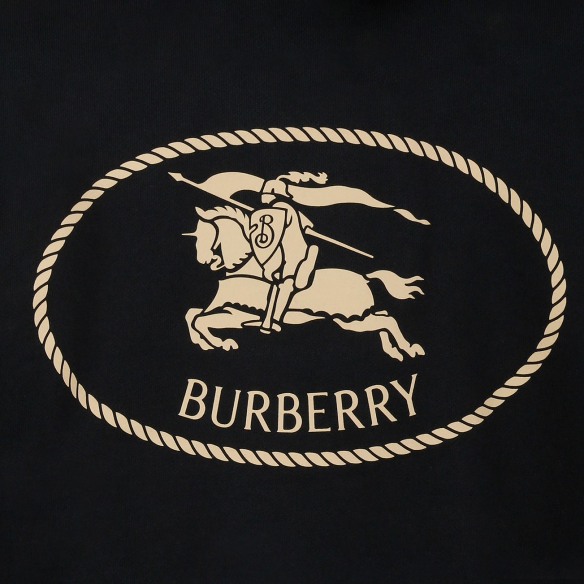 Black Knight Stamp Cotton Hoodie