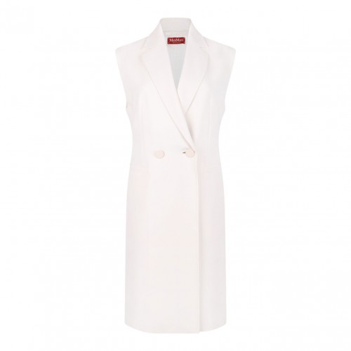 Ivory White Double-Breasted Cady Jacket