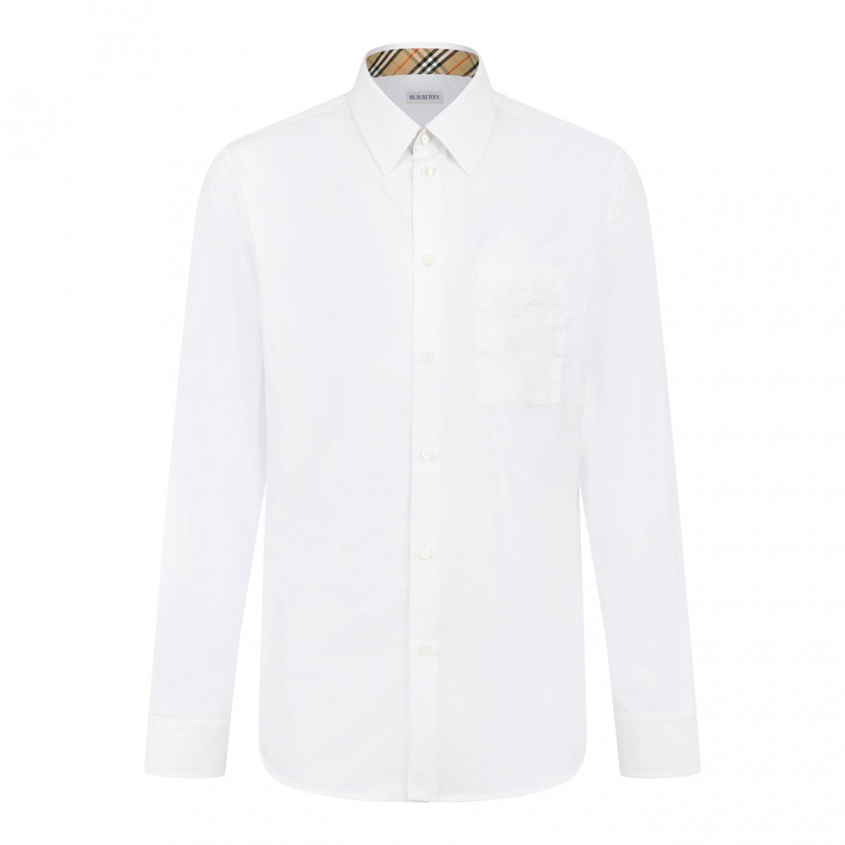 White Cotton Poplin Shirt