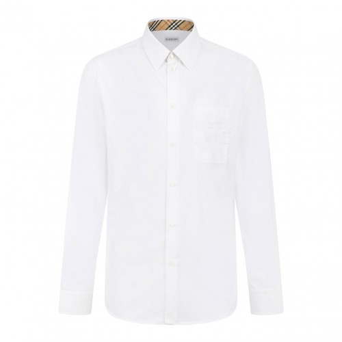 White Cotton Poplin Shirt