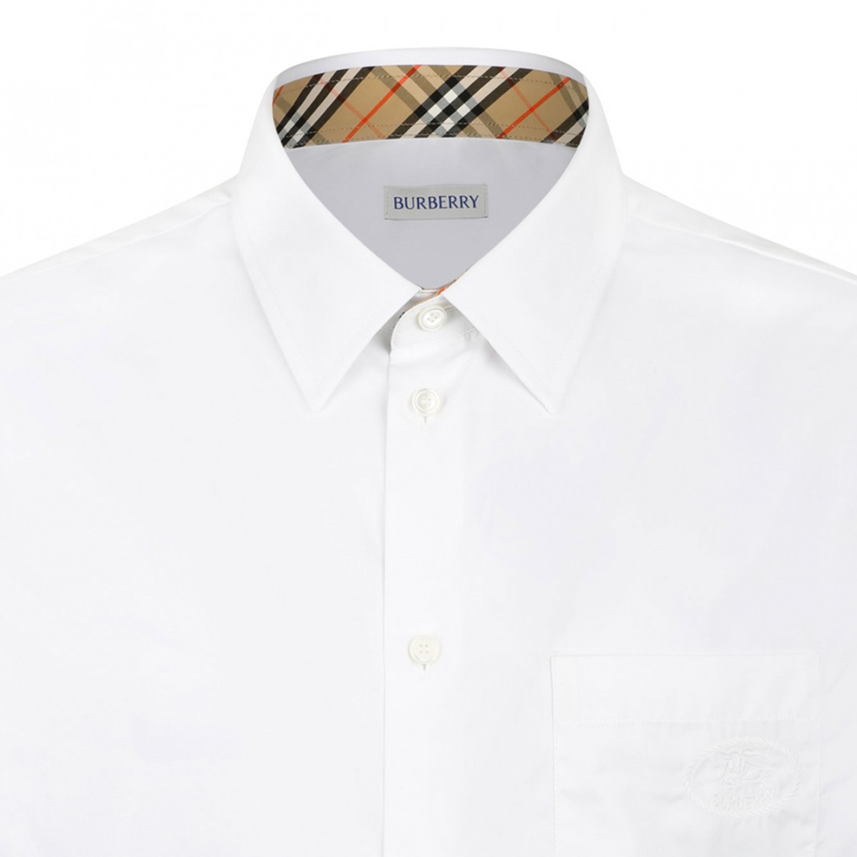 White Cotton Poplin Shirt