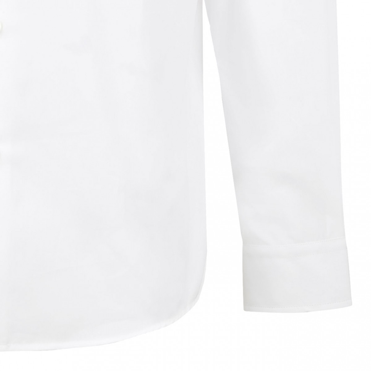 White Cotton Poplin Shirt