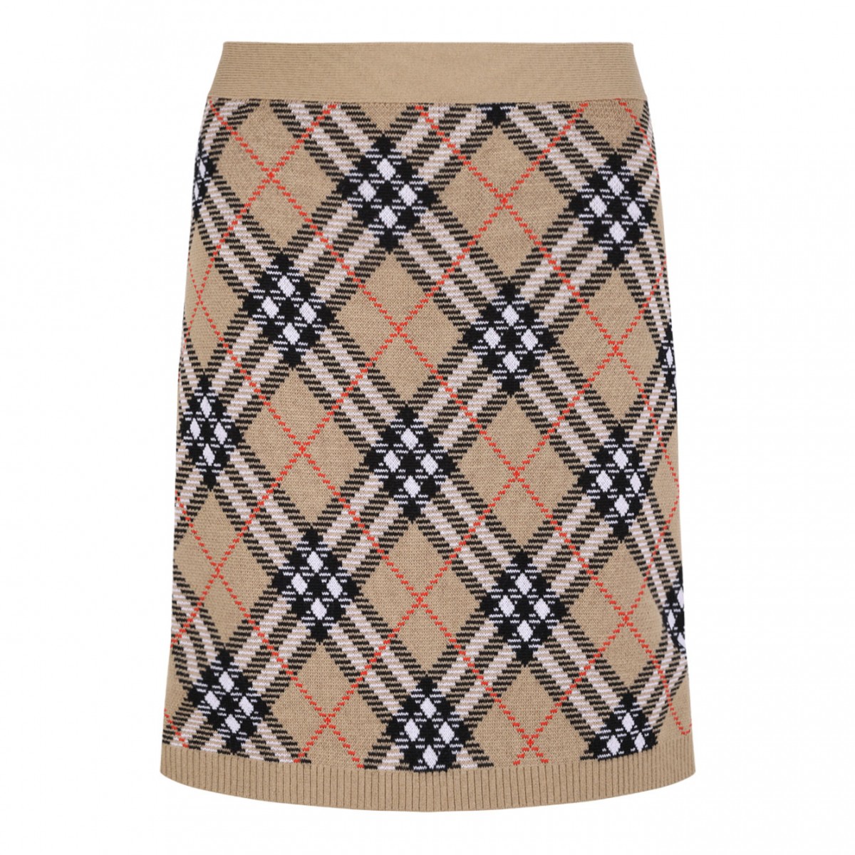 Embroidered Wool Blend Mini Skirt