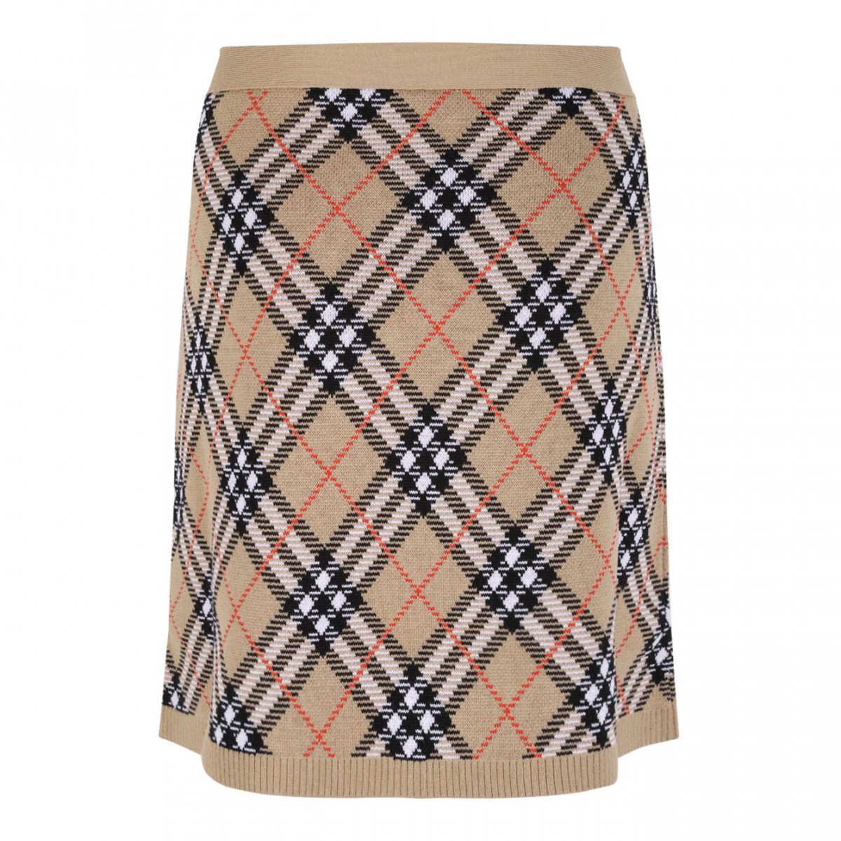 Embroidered Wool Blend Mini Skirt